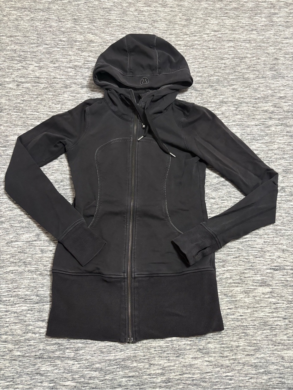 Lululemon Older Style Zip Up Hooded Jacket Long Length Size 6